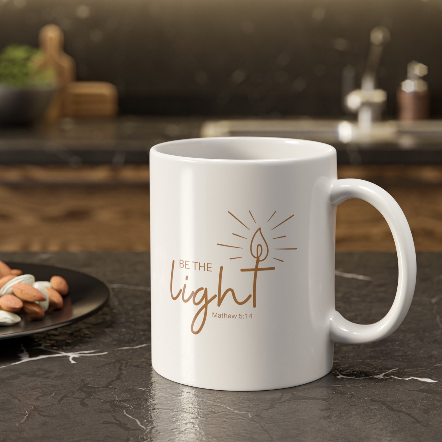 Be the Light - White Ceramic Mug (11oz)