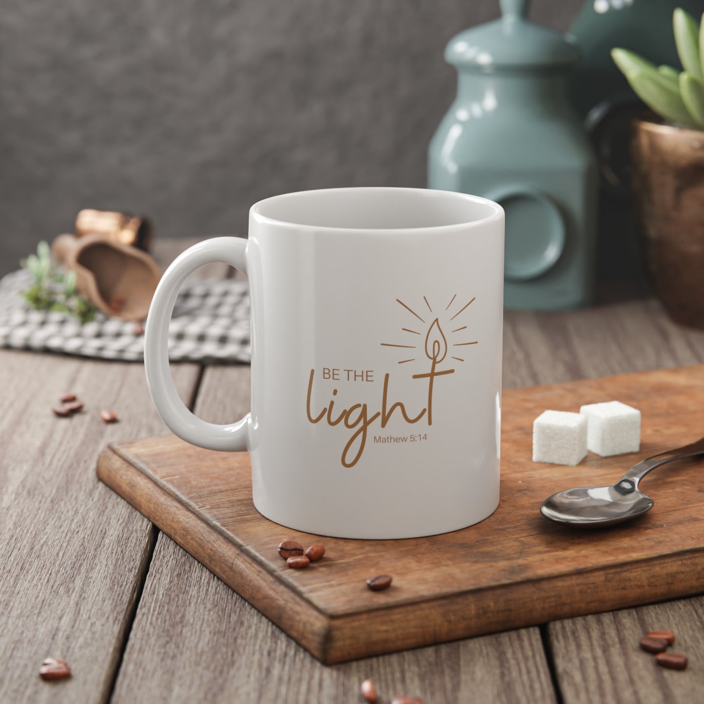 Be The Light White Ceramic Mug, 11oz