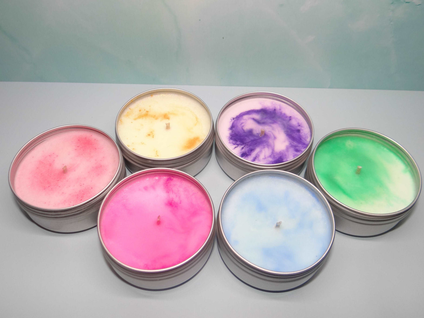This sampler set consists of six 1.5oz tin soy wax candles from the new Spring Collection, featuring a variety of scents to explore. It's an ideal option for discovering all the spring fragrance options cost-effectively. It also makes for a unique and personalized gift, perfect as a holiday stocking stuffer.