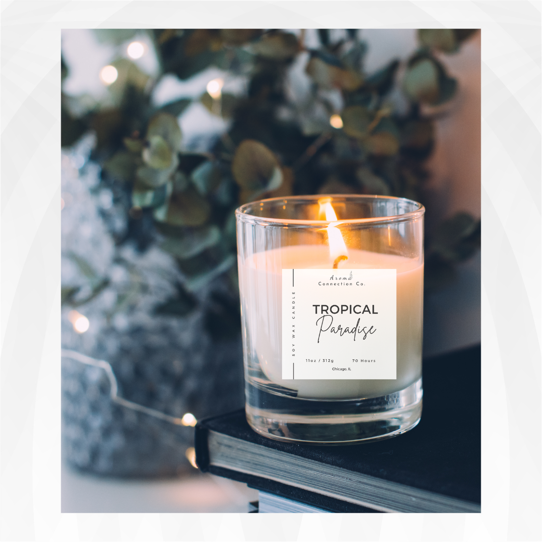 Tropical Paradise is an exquisite blend of silky bamboo, rich coconut cream, succulent pineapples, and a base of orchids. Imagine the outdoors—freshly cut grass, damp leaves, and the warm sun on your skin. This candle captures the essence of sunny days by the ocean, perfect for beach and fruit enthusiasts. 