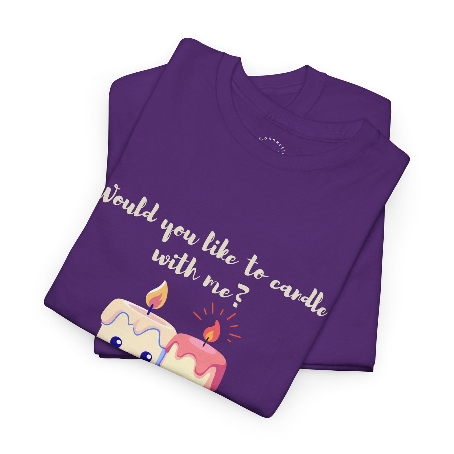 'Would You Like to Candle With Me' T-Shirt — Romantic Candlelight Couple Tee