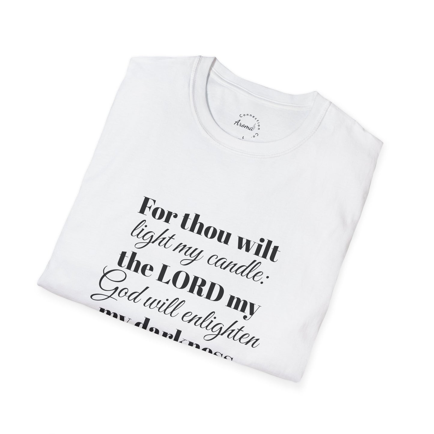 For Thou Wilt Light My Candle T-Shirt — Inspirational Religious Quote Tee