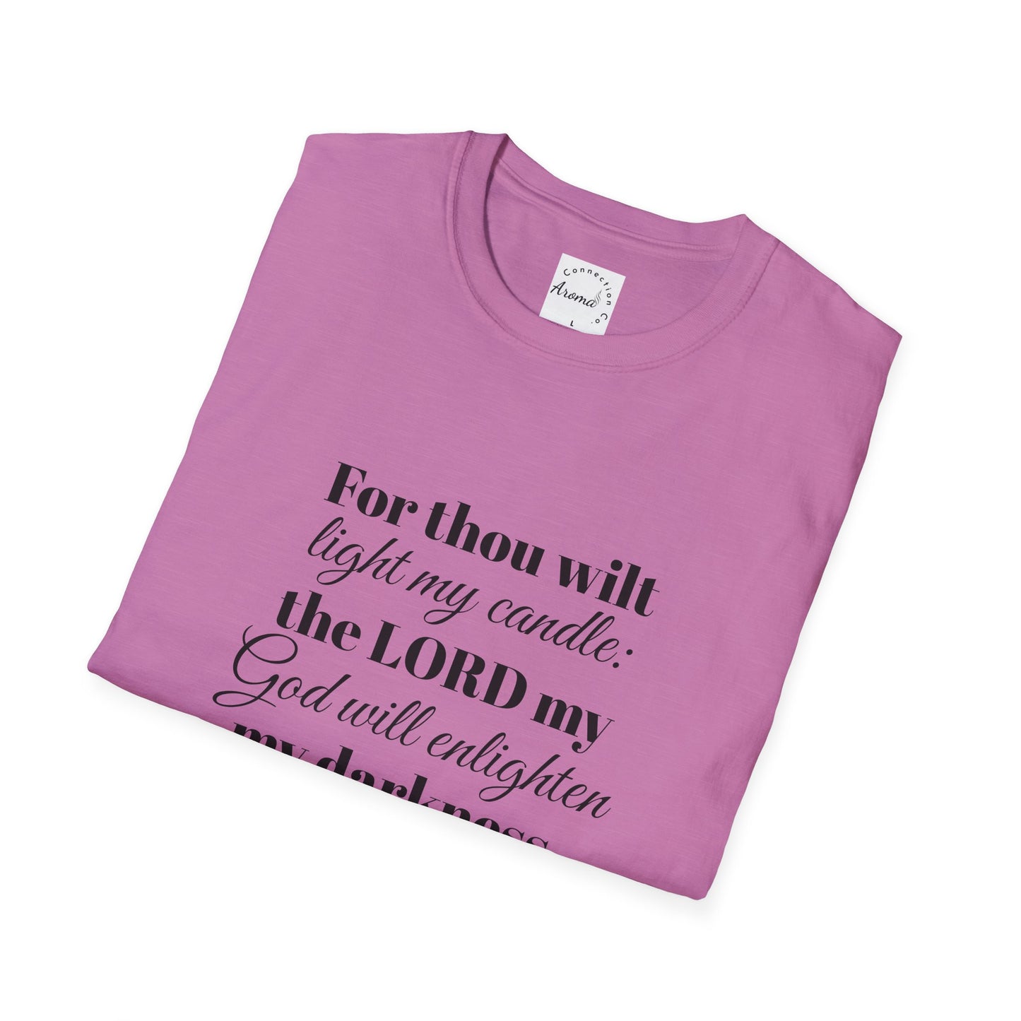 For Thou Wilt Light My Candle T-Shirt — Inspirational Religious Quote Tee