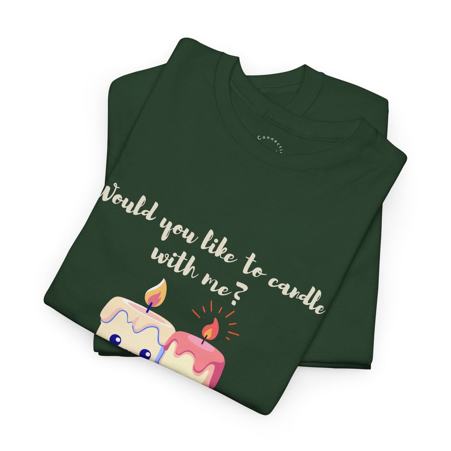 'Would You Like to Candle With Me' T-Shirt — Romantic Candlelight Couple Tee