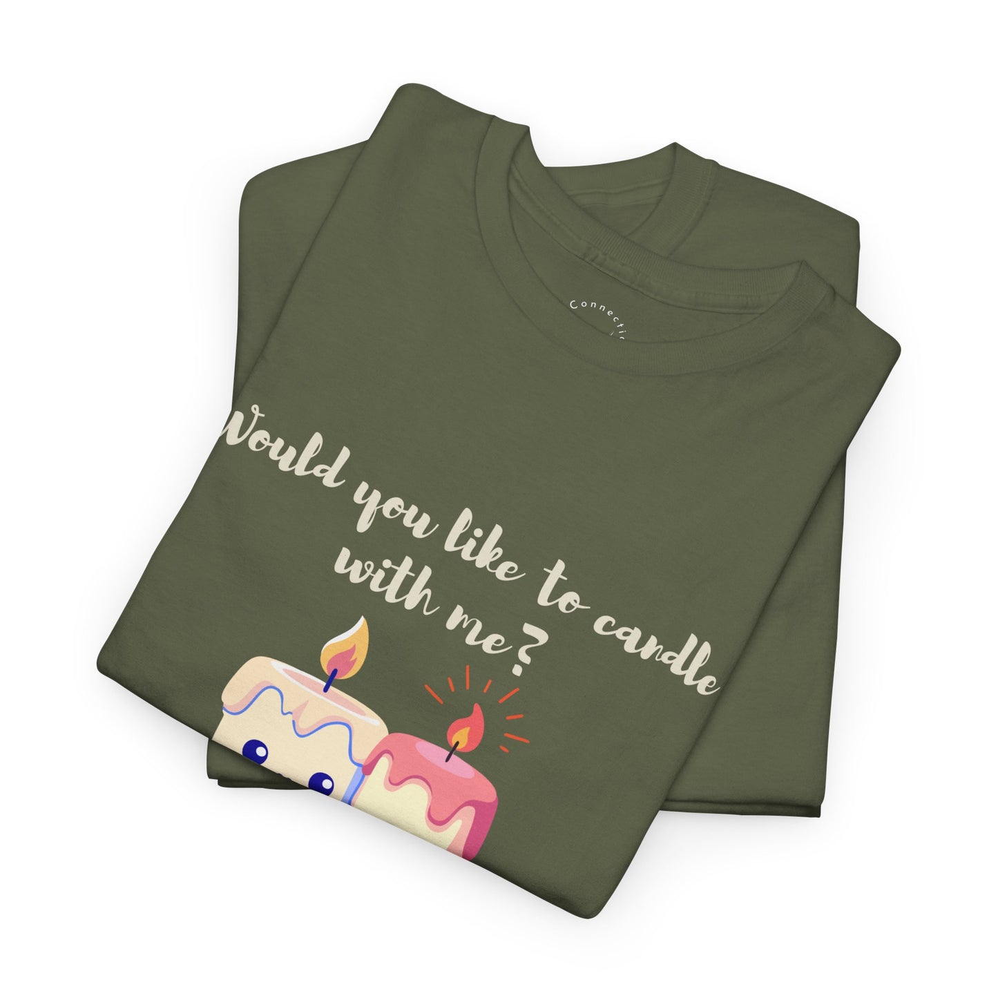'Would You Like to Candle With Me' T-Shirt — Romantic Candlelight Couple Tee