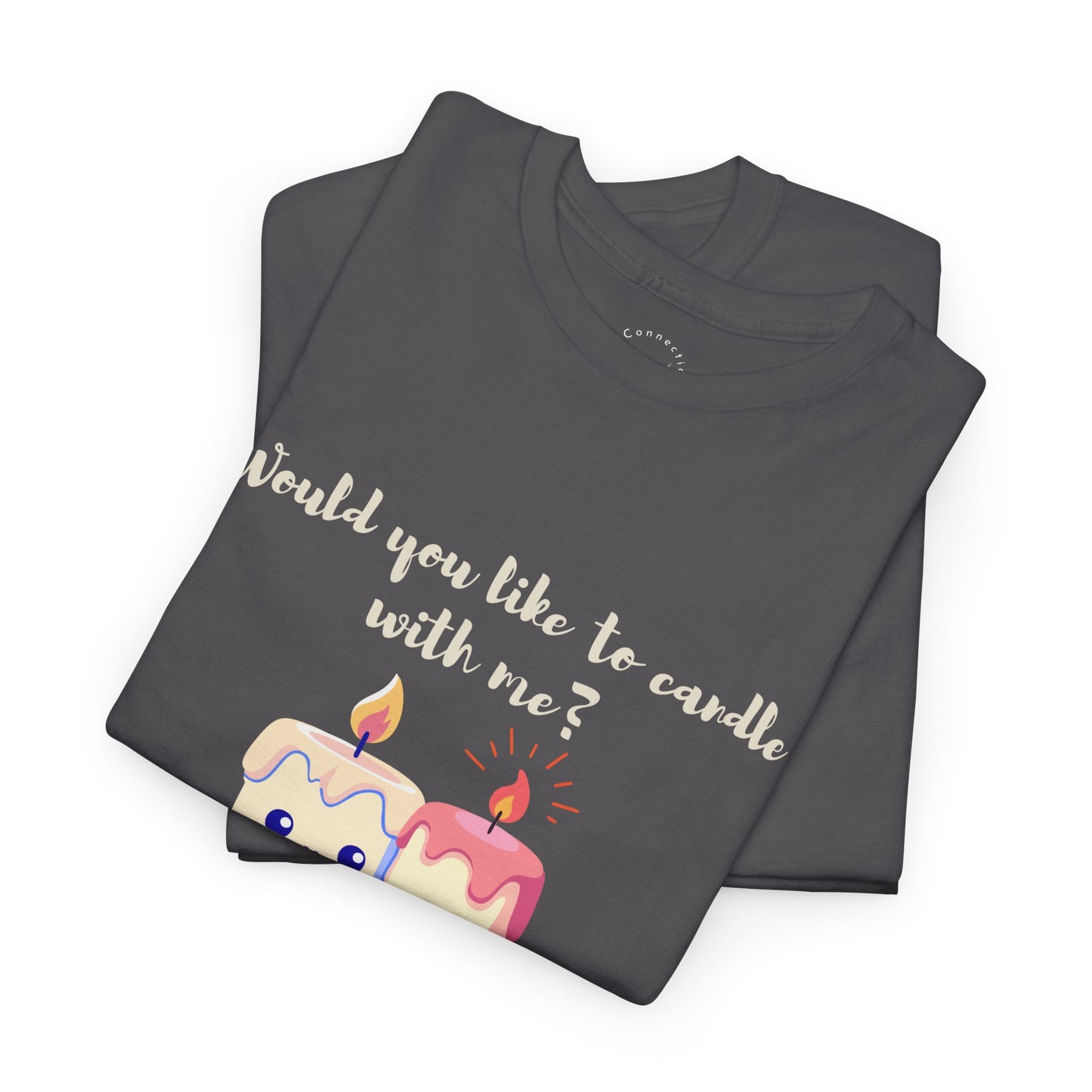 'Would You Like to Candle With Me' T-Shirt — Romantic Candlelight Couple Tee