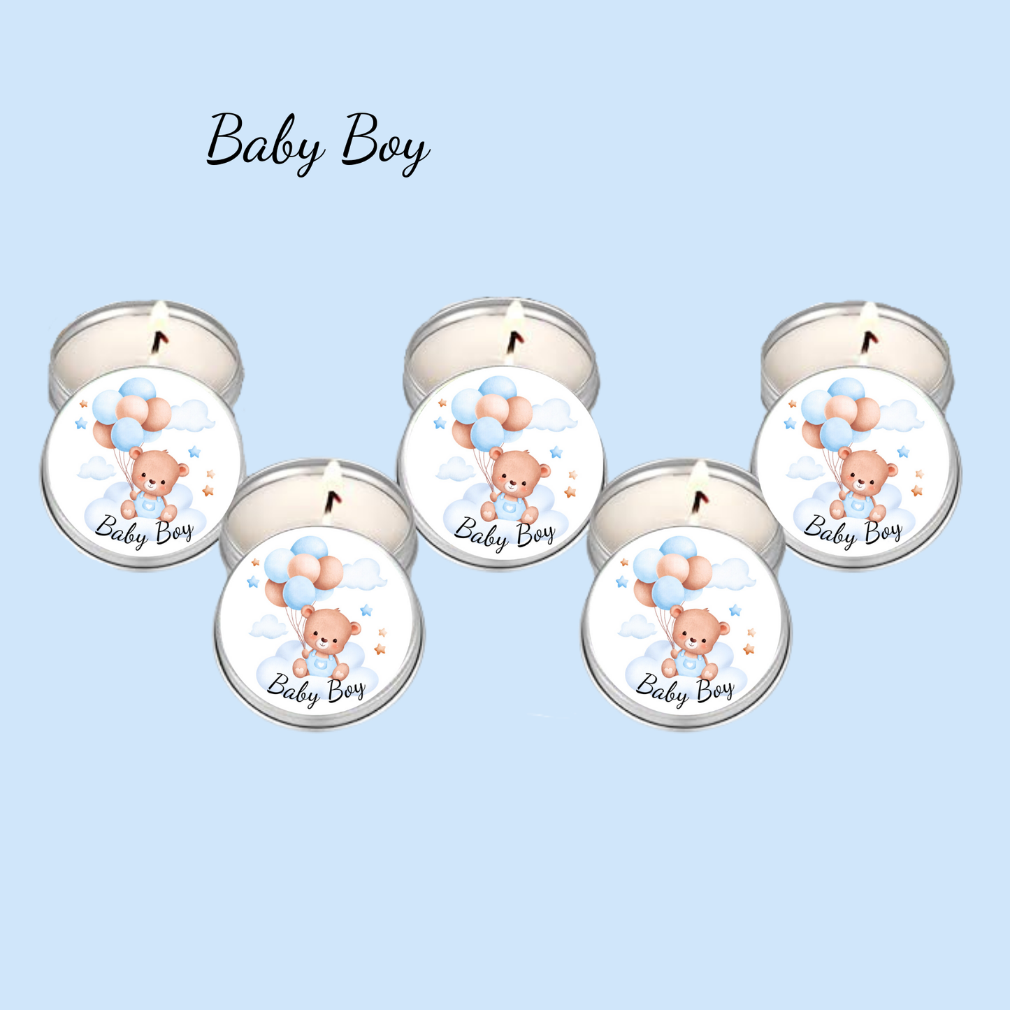Baby Boy Party Favor Tin Candle 50 – 1.5oz
