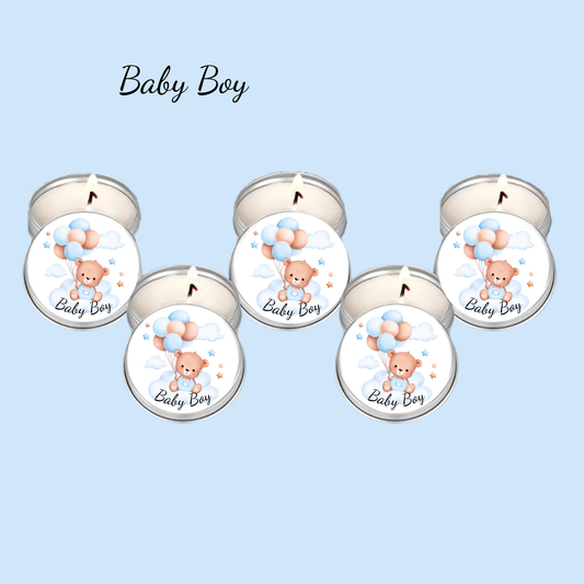 Baby Boy Party Favor Tin Candle 50 – 1.5oz