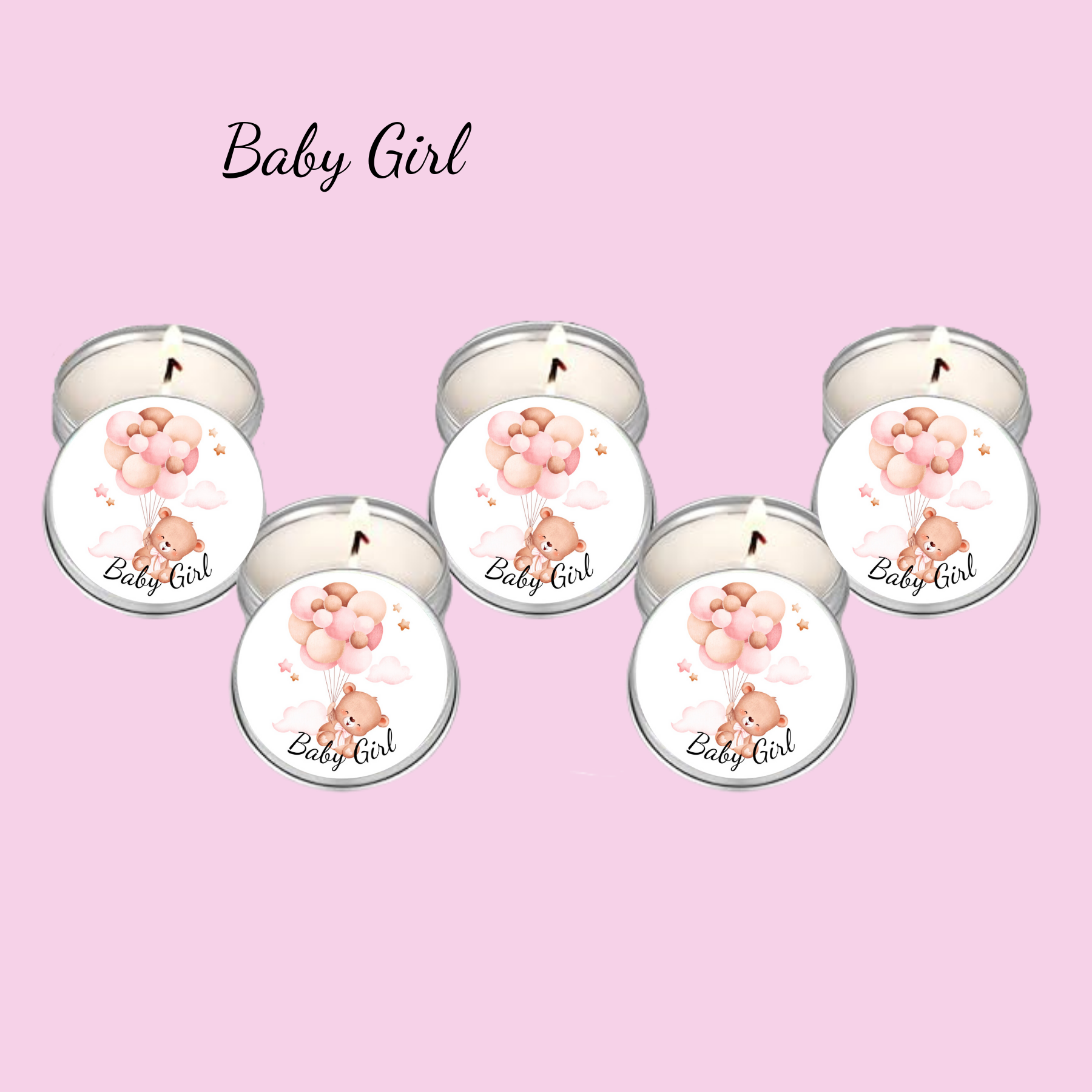Baby Girl Party Favor Tin Candle 50 – 1.5oz