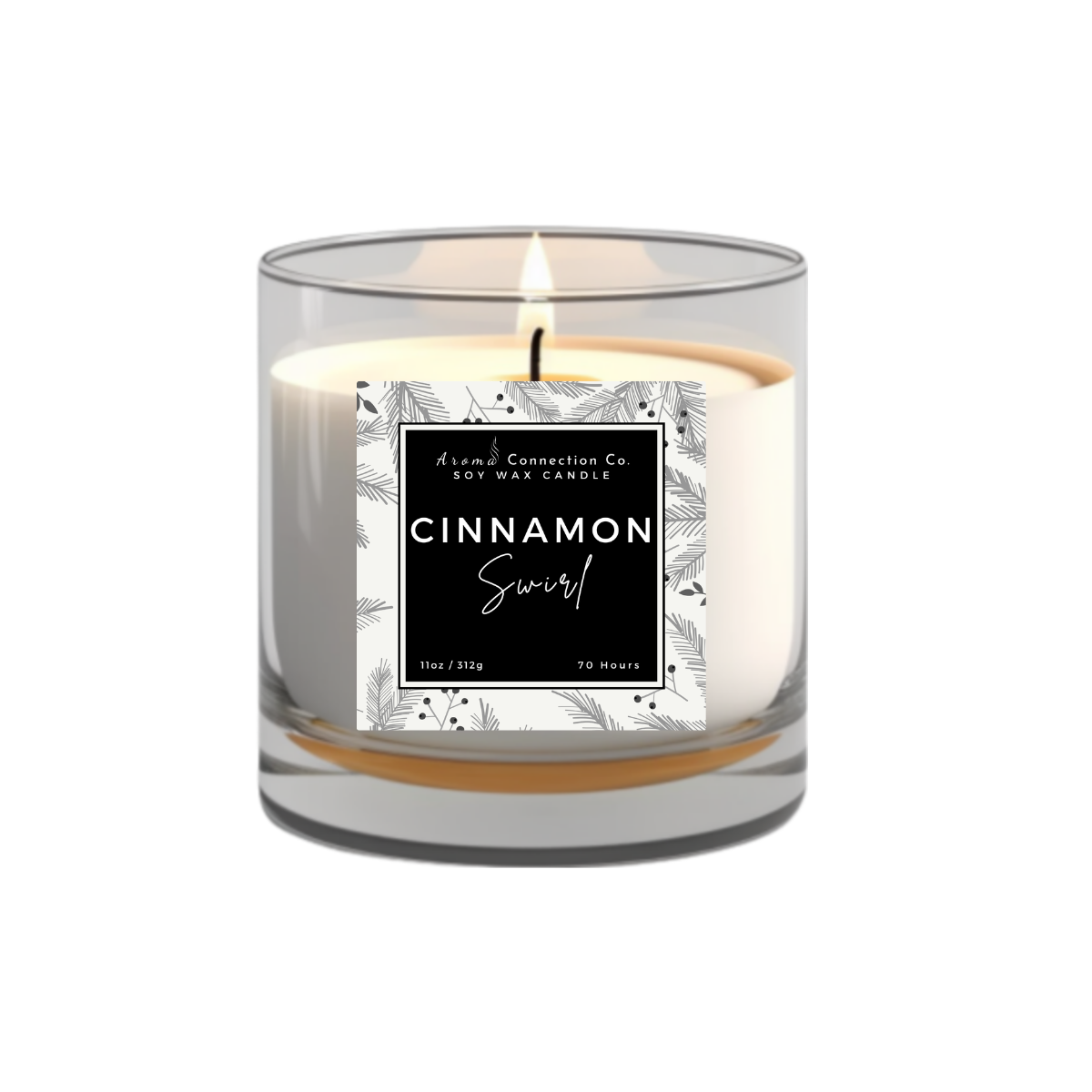 Fill your space with the irresistible aroma of freshly baked cinnamon buns in an 11-oz glass container.