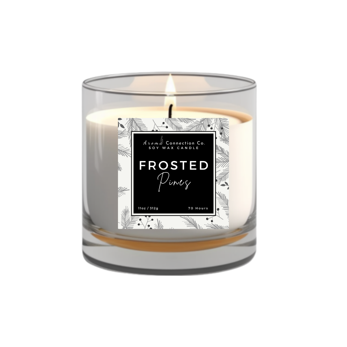 Step into a winter wonderland with Frosted Pines 11oz candle—a comforting blend of crisp pine needles dusted with soft, sweet marshmallow.