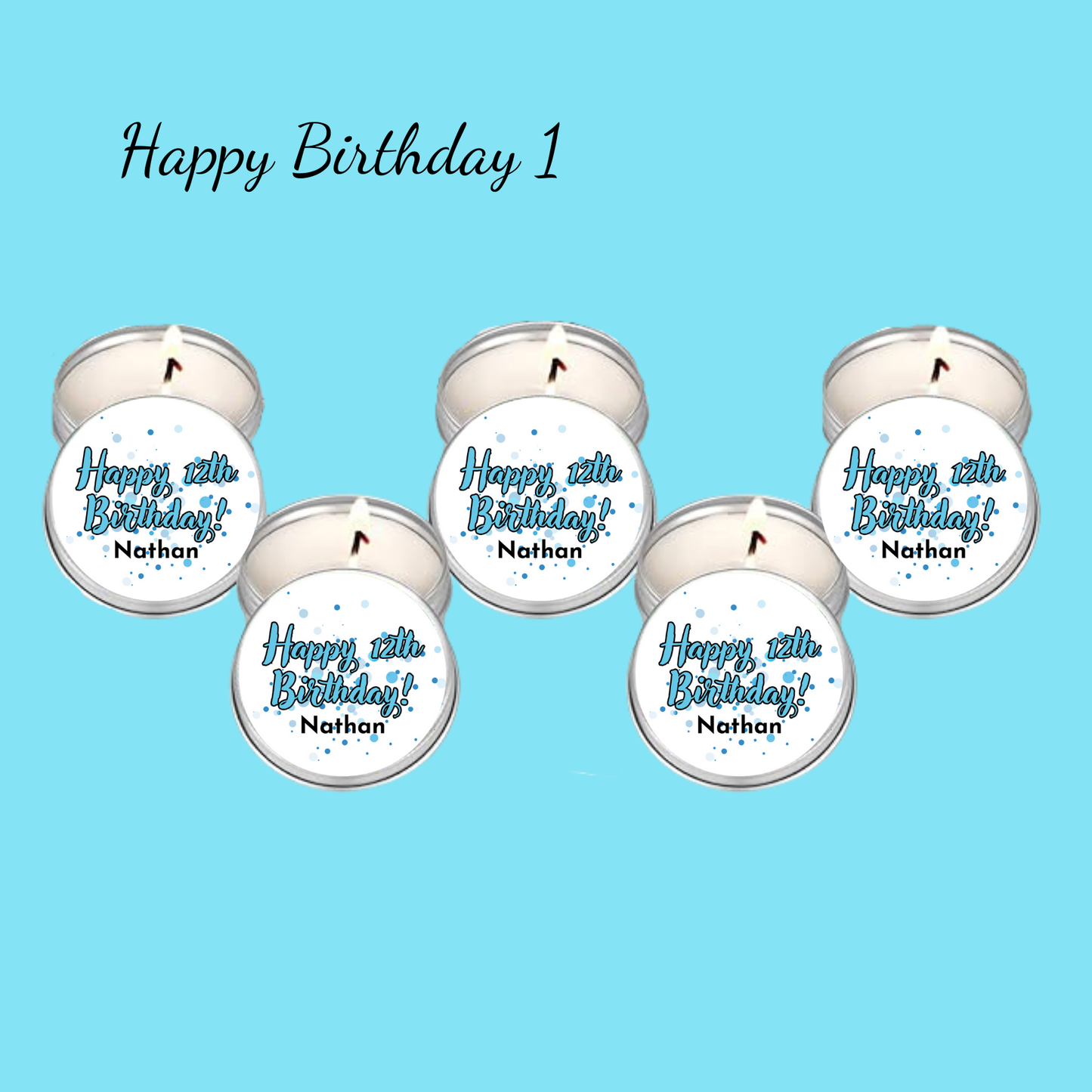 Happy Birthday Party Favor Tin Candle 50 – 1.5oz