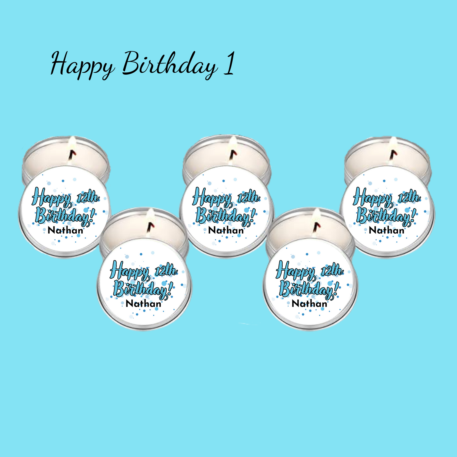 Happy Birthday Party Favor Tin Candle 50 – 1.5oz