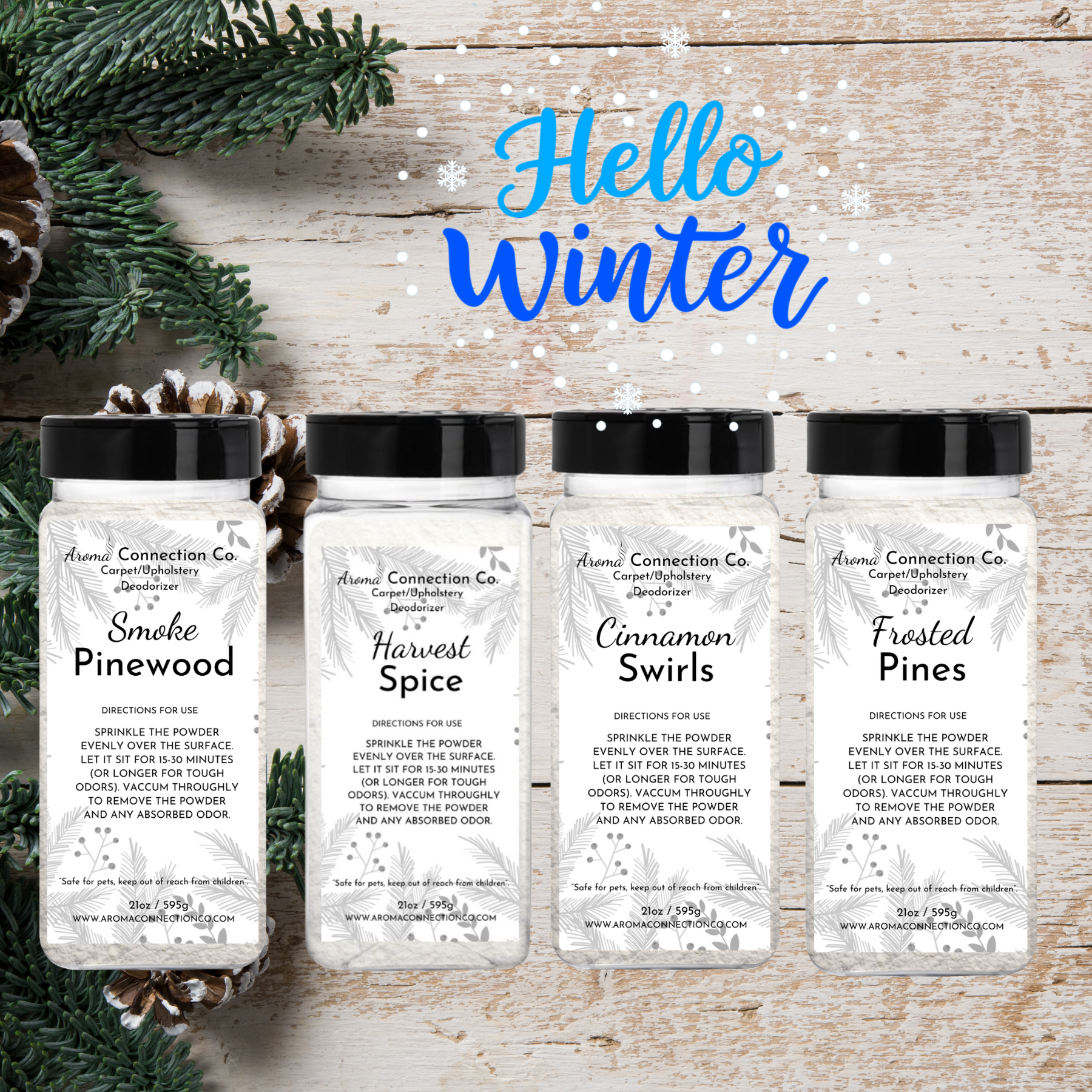 Hello, Fall & Winter, 21oz carpet, upholstery and car deodorizer.