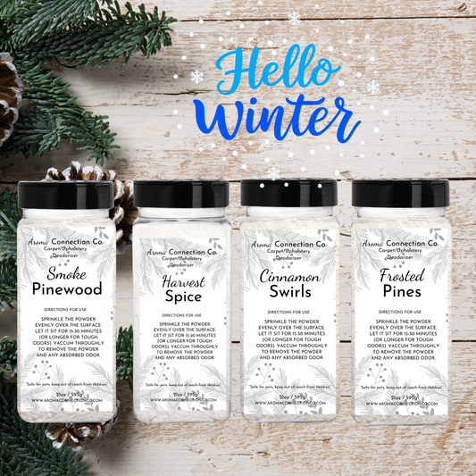 Hello, Fall & Winter, 21oz carpet, upholstery and car deodorizer.