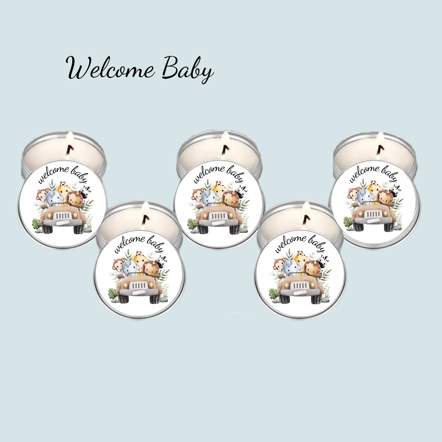 Welcome Baby Party Favor Tin Candle 50 – 1.5oz