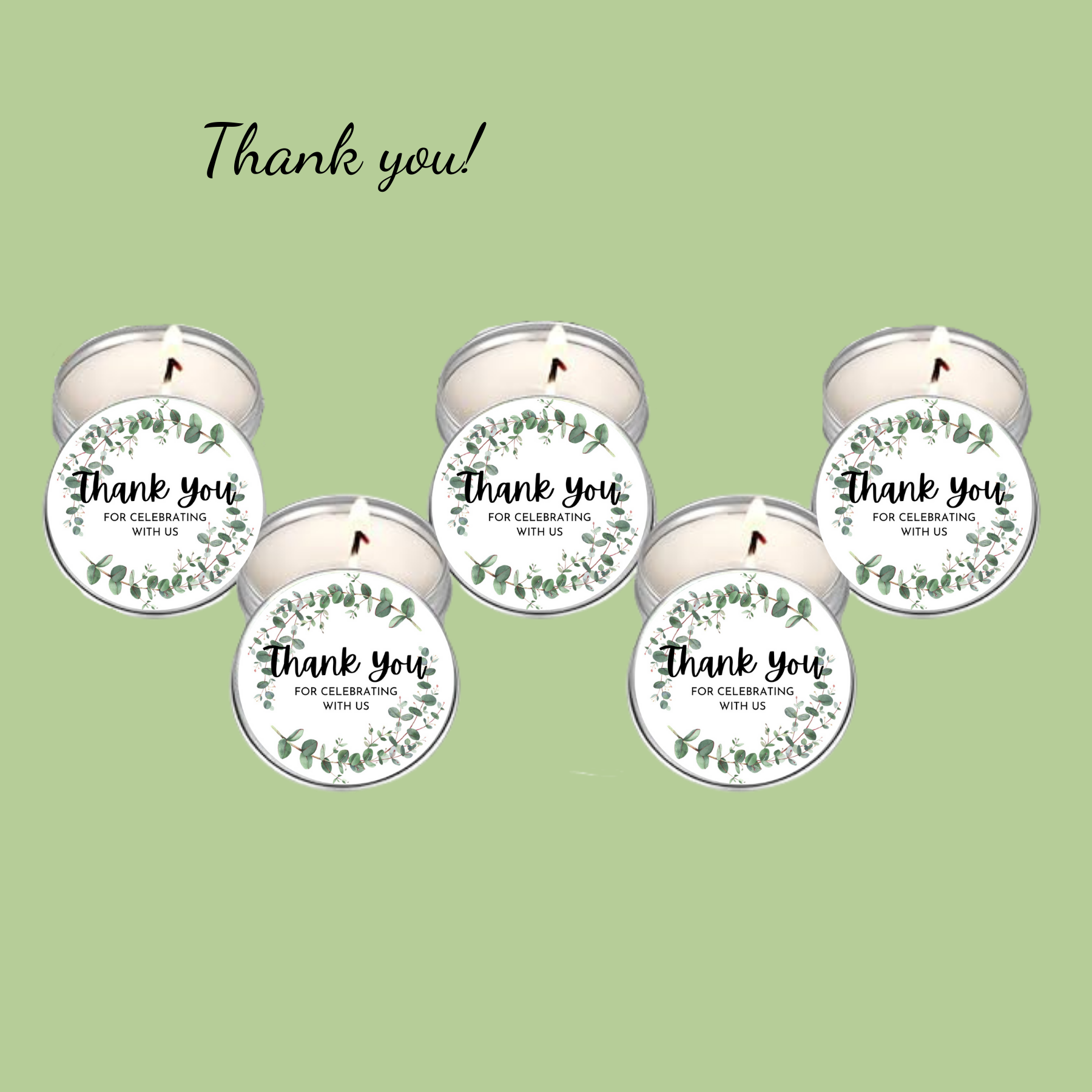 Thank you Party Favor Tin Candle 50 – 1.5oz