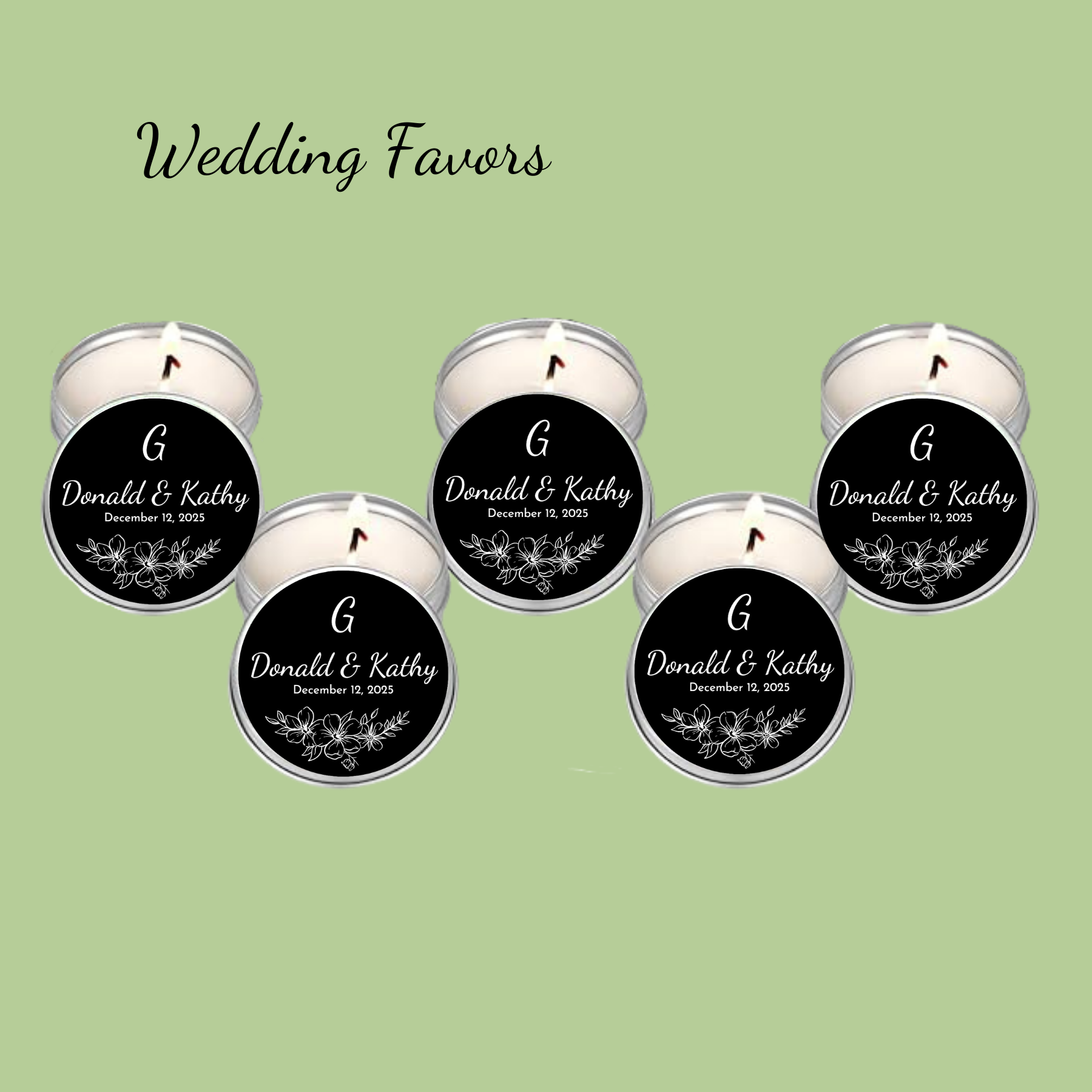 Wedding Favors Party Favor Tin Candle 50 – 1.5oz